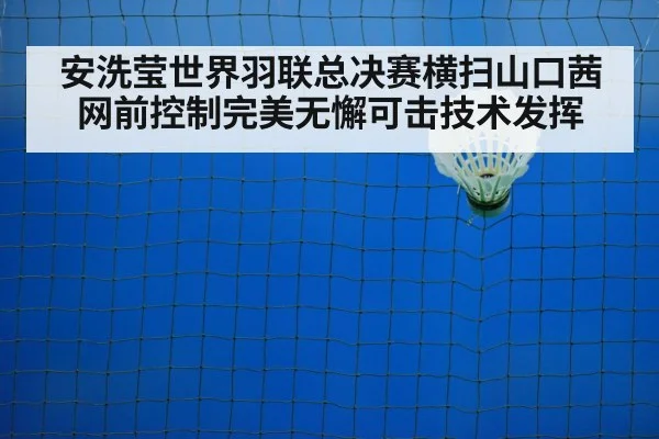 安洗莹世界羽联总决赛横扫山口茜网前控制完美无懈可击技术发挥
